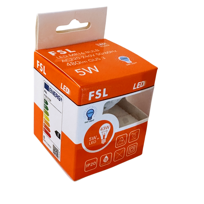 Bec LED MR16, 5 W, 400 lm, 3000 K, lumină albă caldă