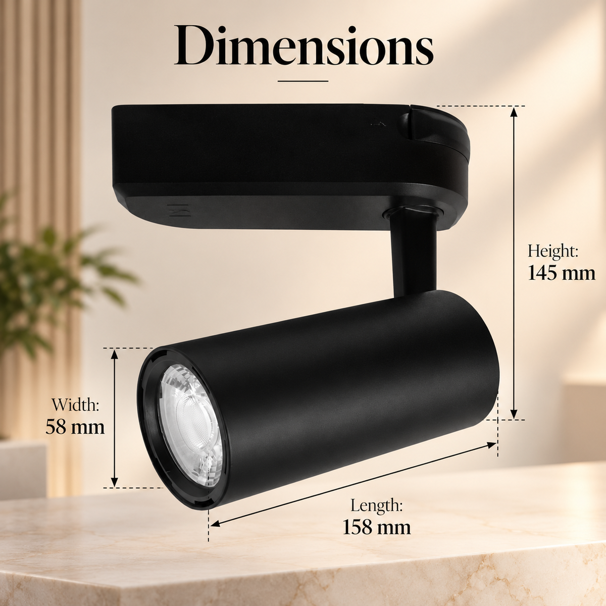 Proiector LED de exterior, 15 W, 3000 K, lumină caldă, negru
