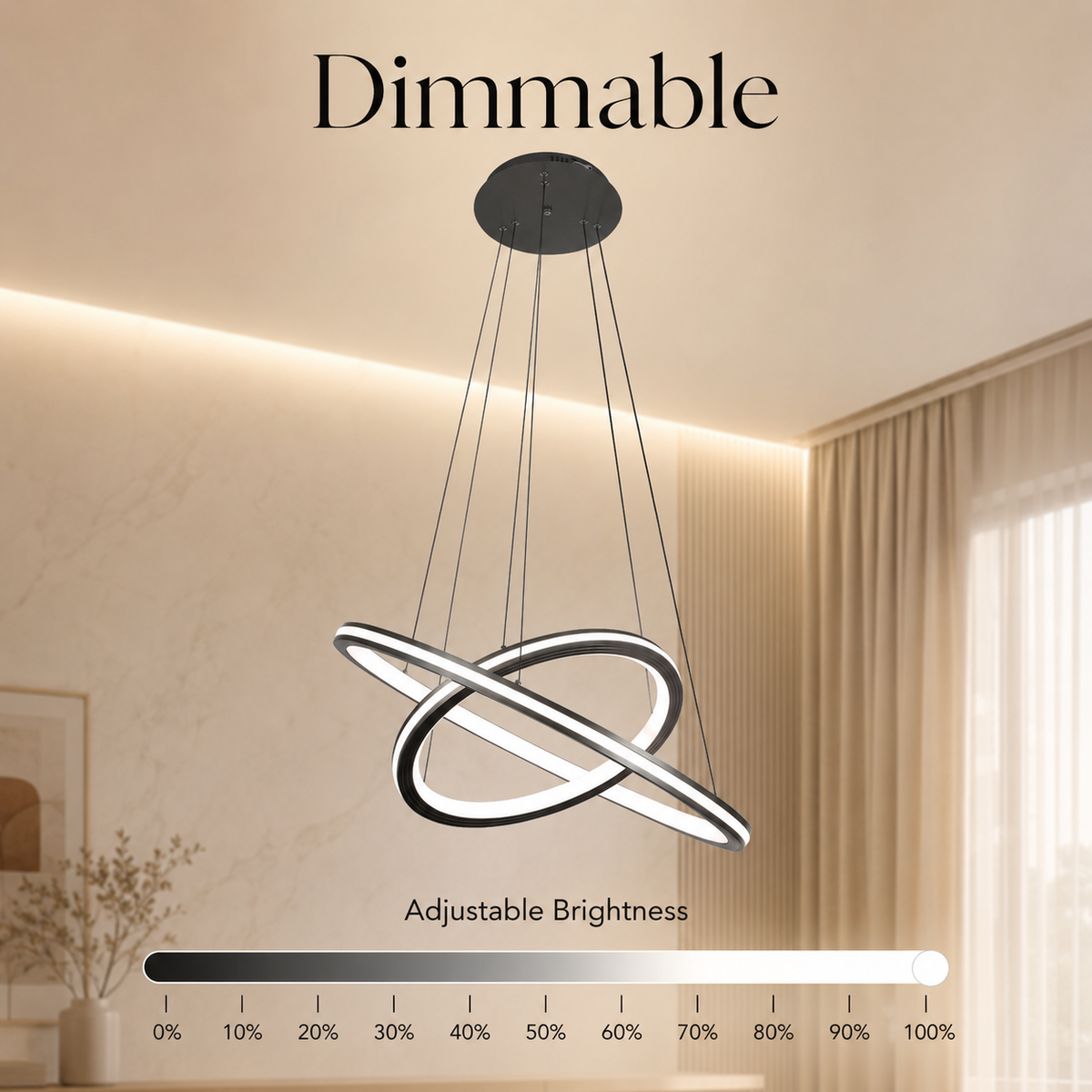 Plafonieră LED 98 W, Wi-Fi, telecomandă, 3 culori de lumină, 3500 lm