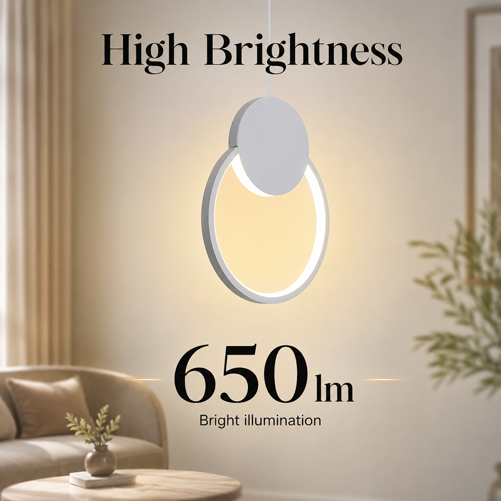 Plafonieră LED albă 12 W, 3 culori de lumină, metal și acril