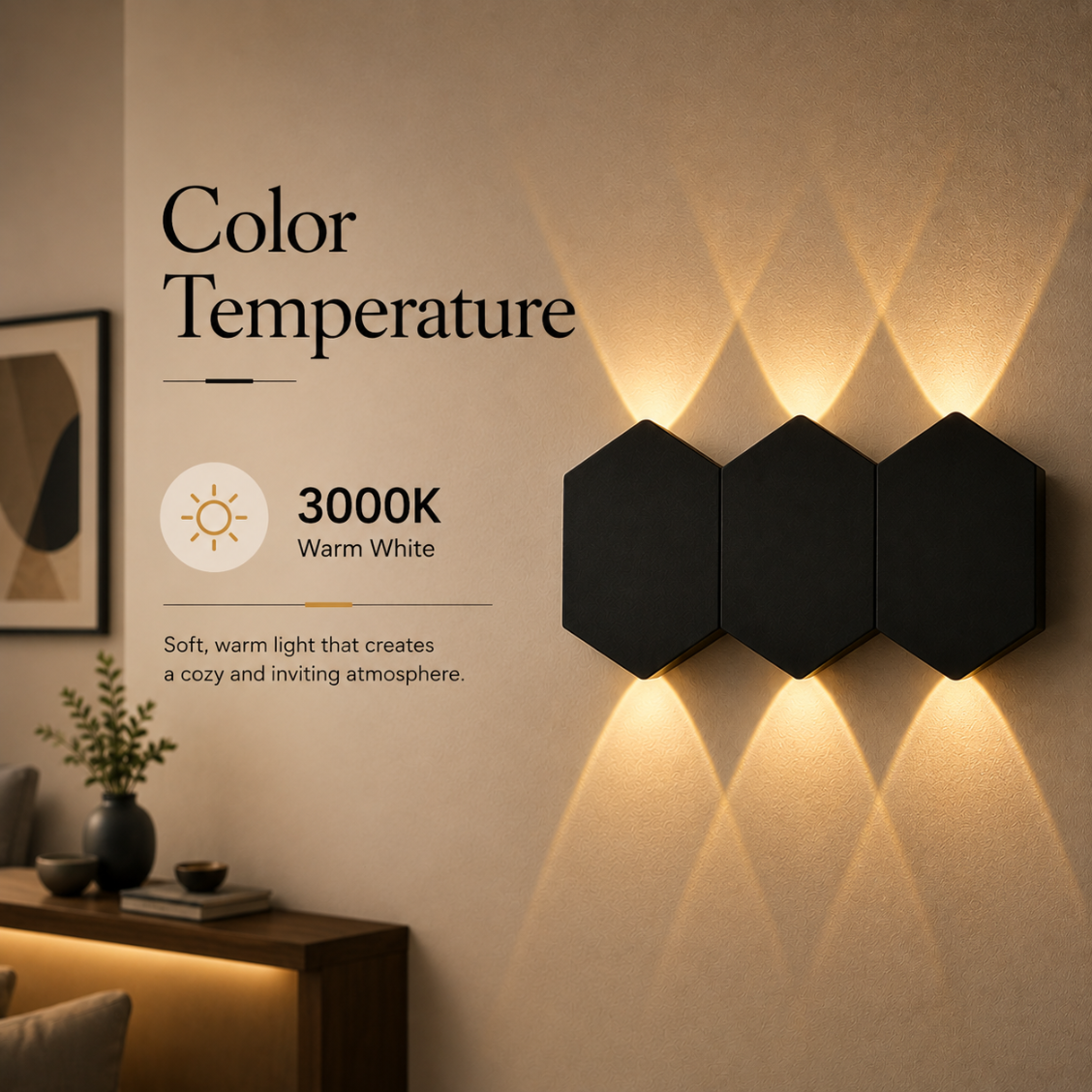 Aplică LED de exterior neagră, 6 W, 750 lm, IP65, 3 culori de lumină