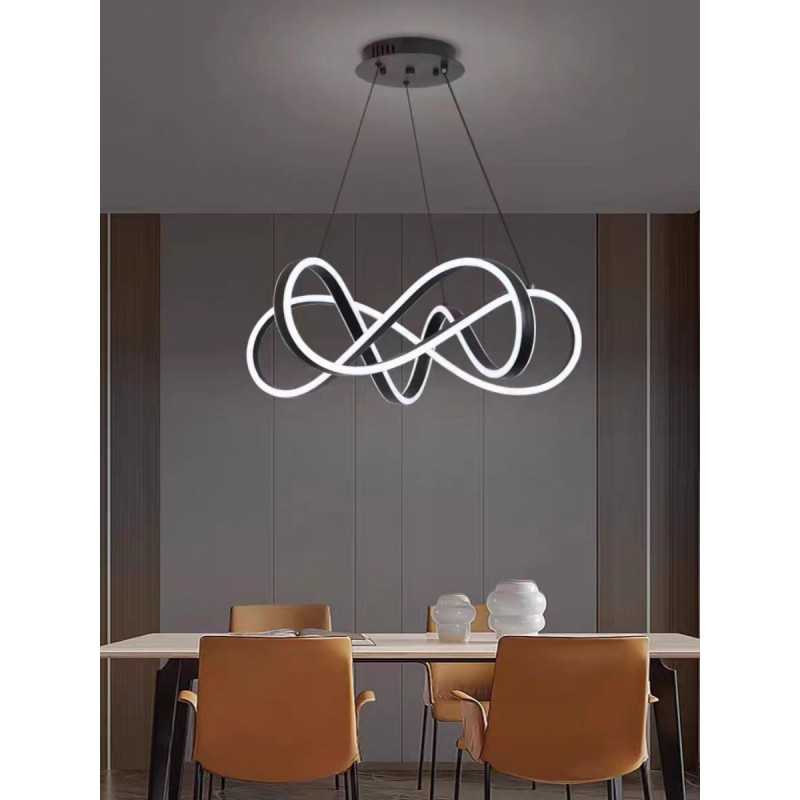 Plafonieră LED neagră cu Wi-Fi 2,4 GHz, telecomandă și 3 culori