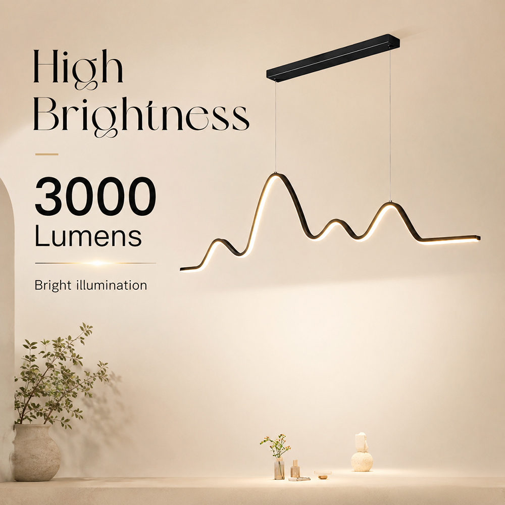 Plafonieră LED neagră 64W, Wi-Fi, dimabilă cu telecomandă, 3 culori
