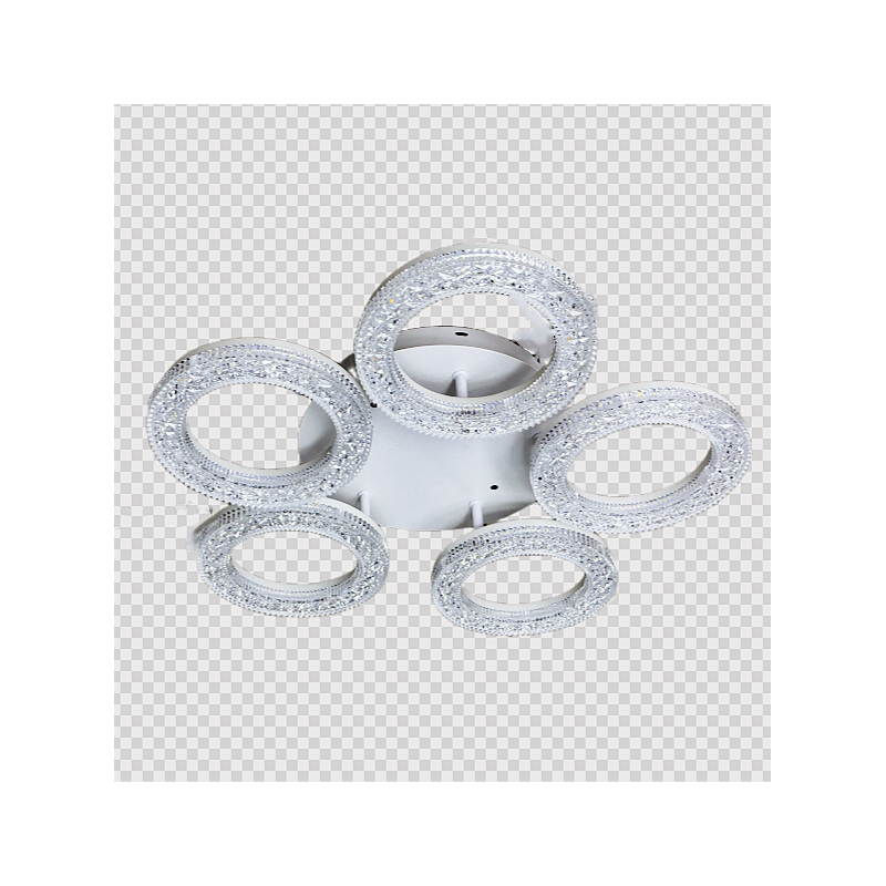 Plafonieră LED cu 5 brațe, 96 W, 5000 lm, dimabilă, Wi-Fi și telecomandă