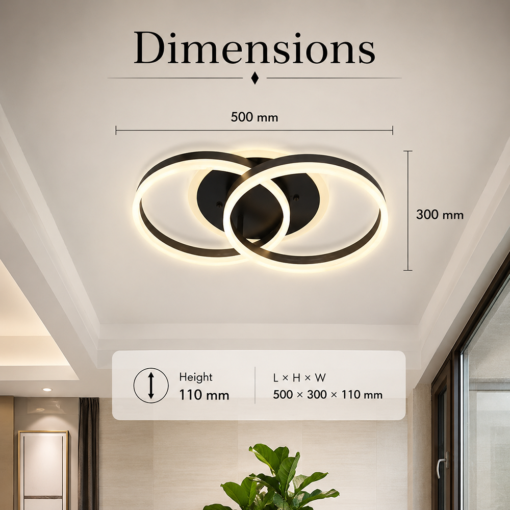 Plafonieră LED dimabilă 120 W, Wi-Fi și telecomandă, maro cafea