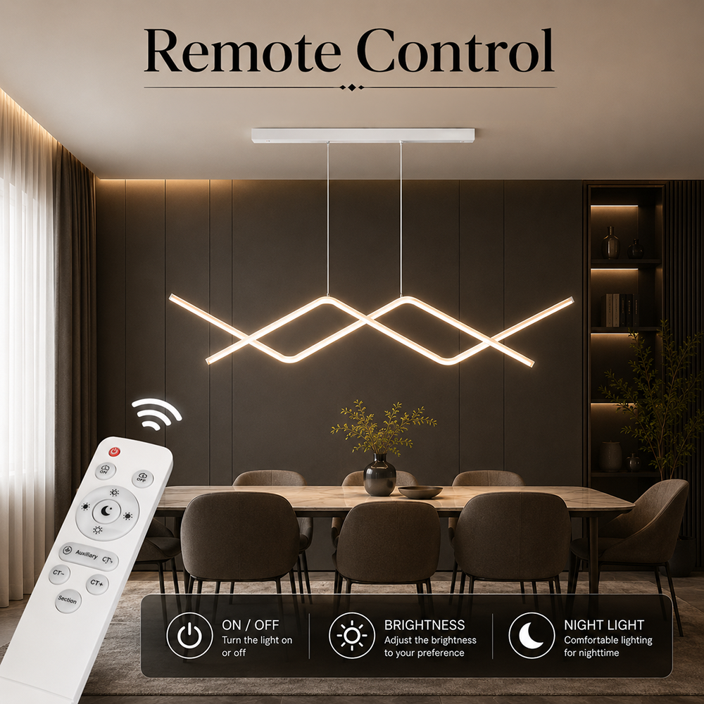 Plafonieră LED albă, 60 cm, reglabilă, cu Wi-Fi și telecomandă