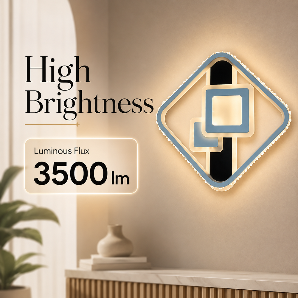 Plafonieră LED neagră, 76 W, 3 temperaturi de culoare, 24,5 cm