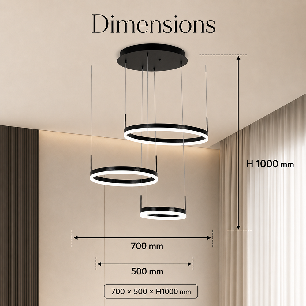 Plafonieră LED 96 W, 5000 lm, dimabilă Wi-Fi, cu telecomandă, maro cafea
