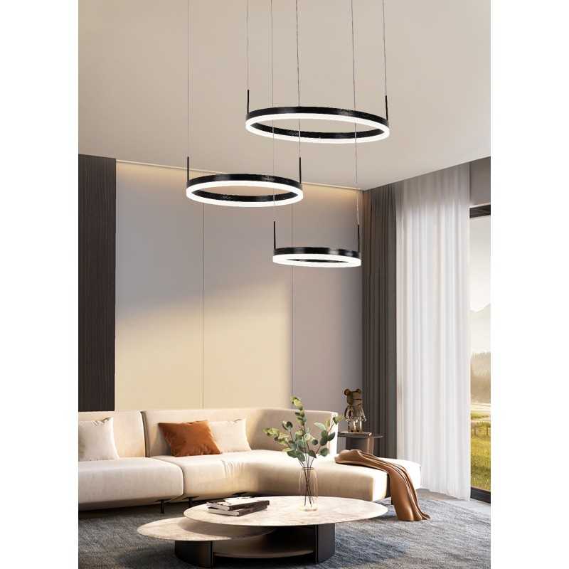 Plafonieră LED 96 W, 5000 lm, dimabilă Wi-Fi, cu telecomandă, maro cafea