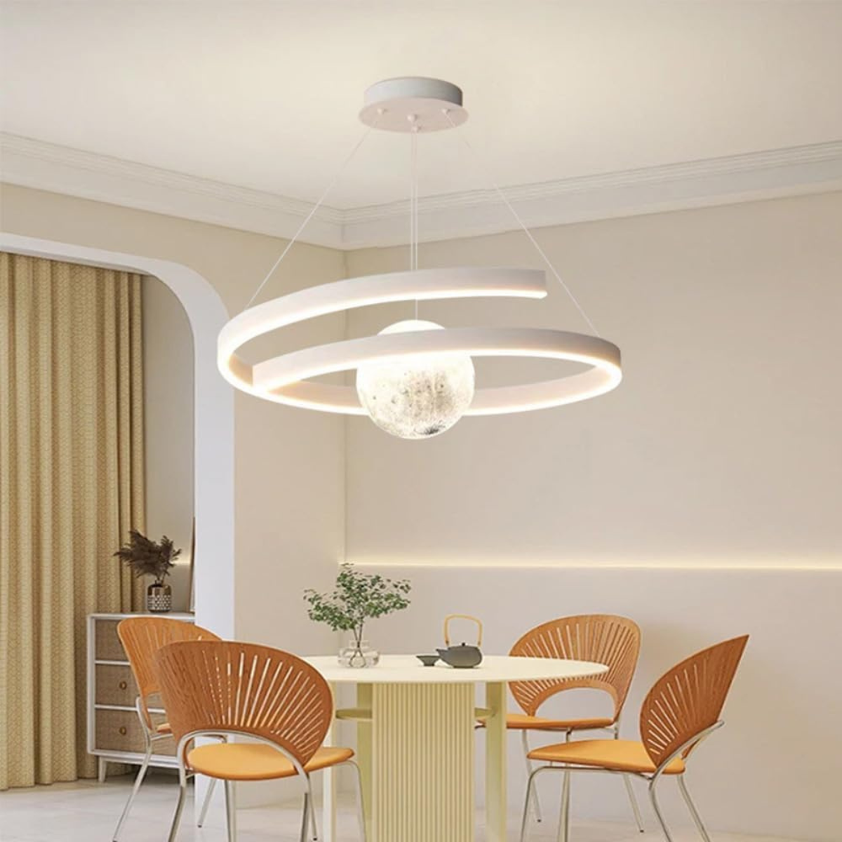 Plafonieră LED dimabilă cu telecomandă, albă, 48 × 100 cm