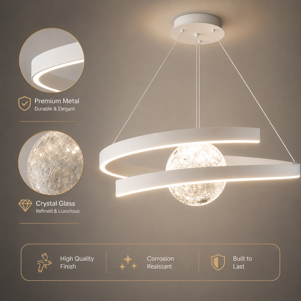 Plafonieră LED dimabilă cu telecomandă, albă, 48 × 100 cm