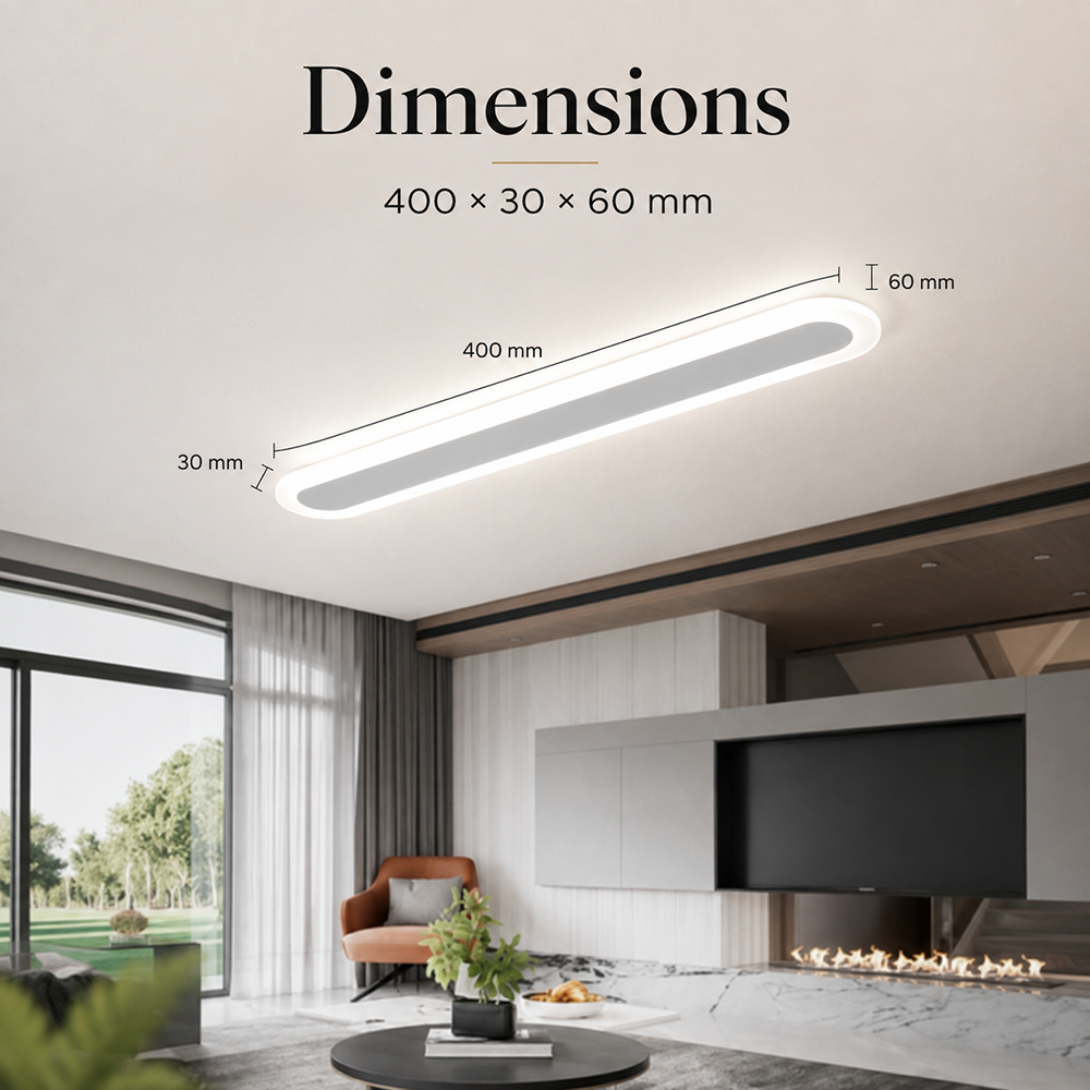 Plafonieră LED neagră, 40 cm, 30 W, 3750 lm, 3 temperaturi de culoare