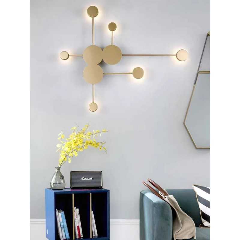 Plafonieră LED aurie, 3 temperaturi de culoare, 92 x 60 cm