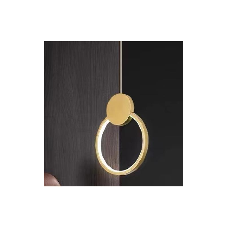 Pendul LED auriu, 24 W, 1100 lm, Ø22 × 100 cm