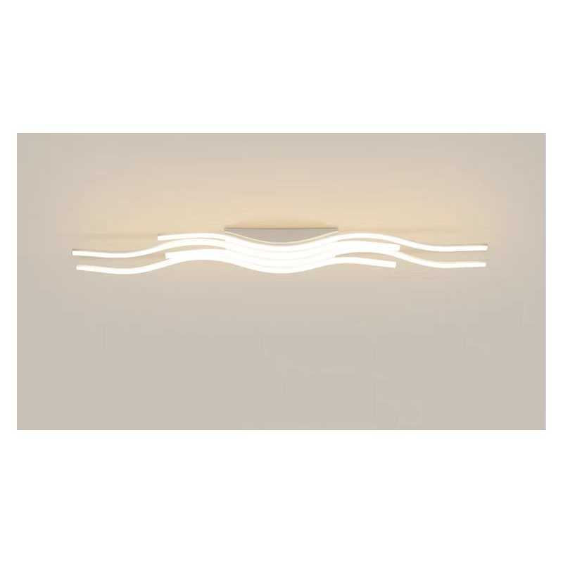 Plafonieră LED 130 cm, 144 W, dimabilă, Wi-Fi, telecomandă, neagră