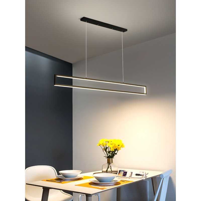 Plafonieră LED dimabilă 120 cm, Wi-Fi, telecomandă, 53 W, 3000 lm