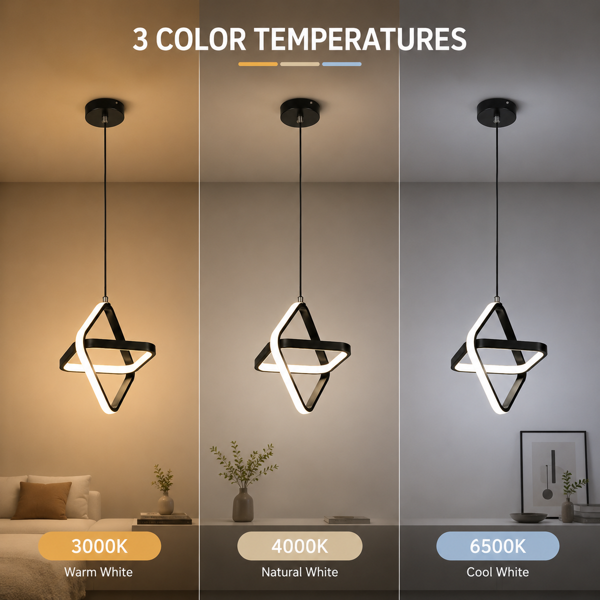 Plafonieră LED neagră, 26 W, 3 temperaturi de culoare, 22 × 125 cm