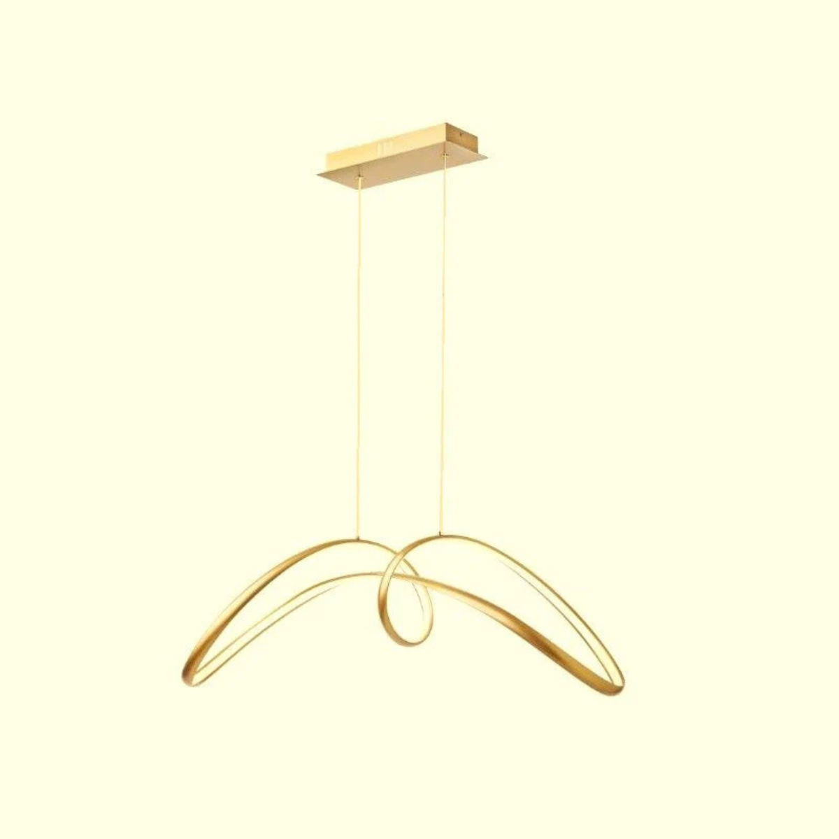 Lustră LED aurie cu telecomandă, 108 W, 93 × 120 × 36 cm