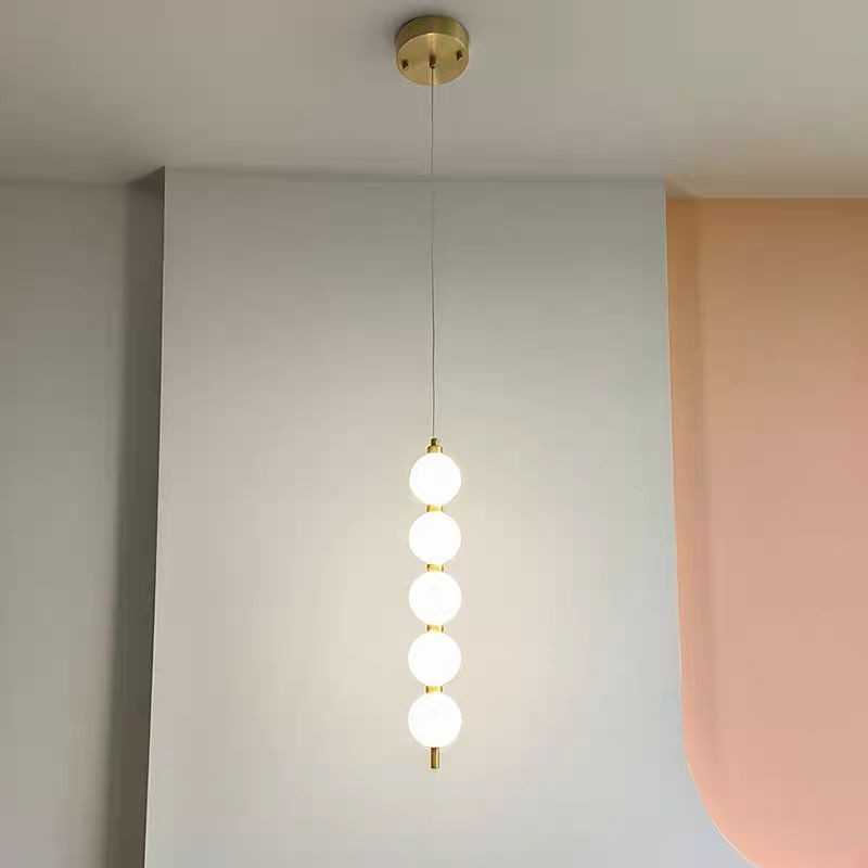 Lustră LED aurie, 5 surse, 12 W, 3 culori, Ø10 x H100 cm