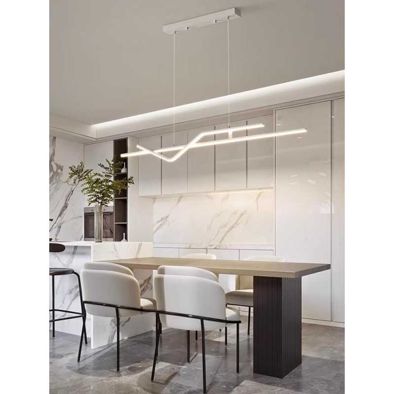 Plafonieră LED dimabilă, 84 W, Wi-Fi și telecomandă, 120 cm, albă