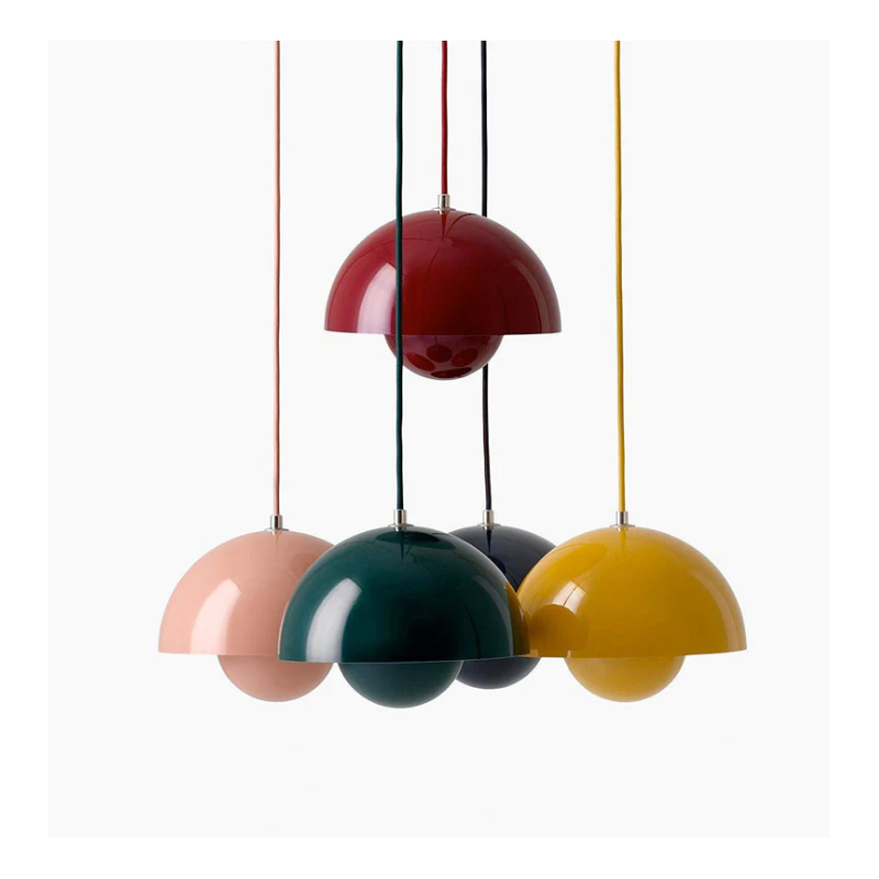 Pendul metalic roșu burgund, E27, max. 60 W, diametru 23 cm