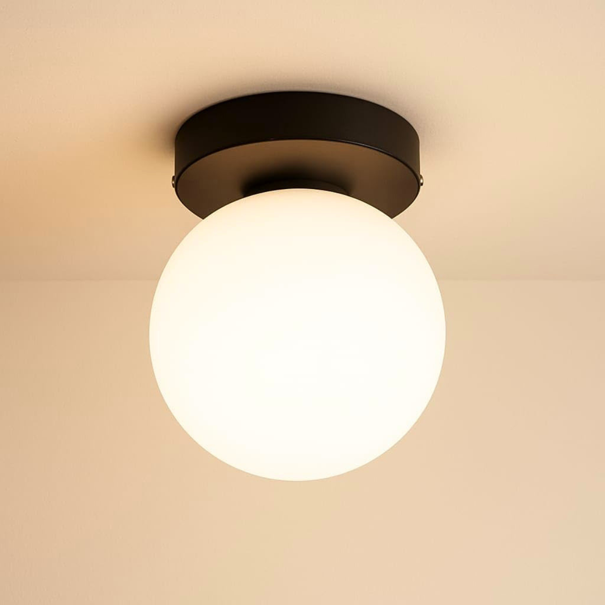 Plafonieră LED neagră, 60 W, 2000 lm, 3 temperaturi de culoare, IP20
