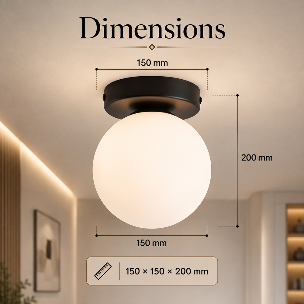 Plafonieră LED neagră, 60 W, 2000 lm, 3 temperaturi de culoare, IP20