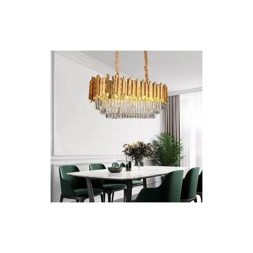 Plafonieră LED modernă, 80 × 30 cm, 60 W, 3 culori, cristal