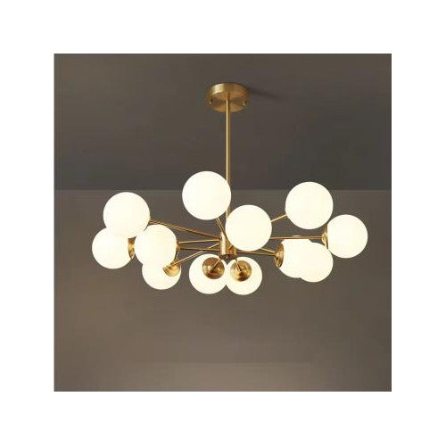 Lustră LED modernă aurie, 12 socluri G9, 70 x 60 cm