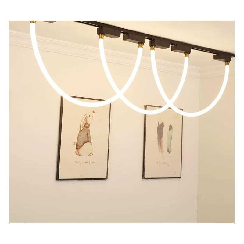 Plafonieră LED neagră, 100 cm, 14 W, 3 temperaturi de culoare