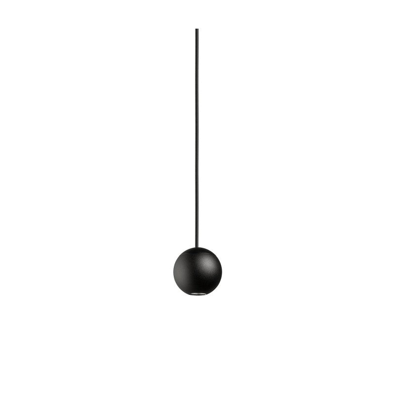 Pendul LED tip glob, negru, 5 W, 4000 K, metal și acril