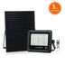 Proiector solar LED 100 W, 6500 K, cu panou monocristalin și telecomandă