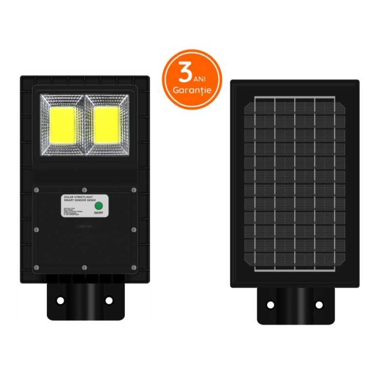 Lampă solară LED 100 W, IP65, cu senzor de mișcare, 6500 K