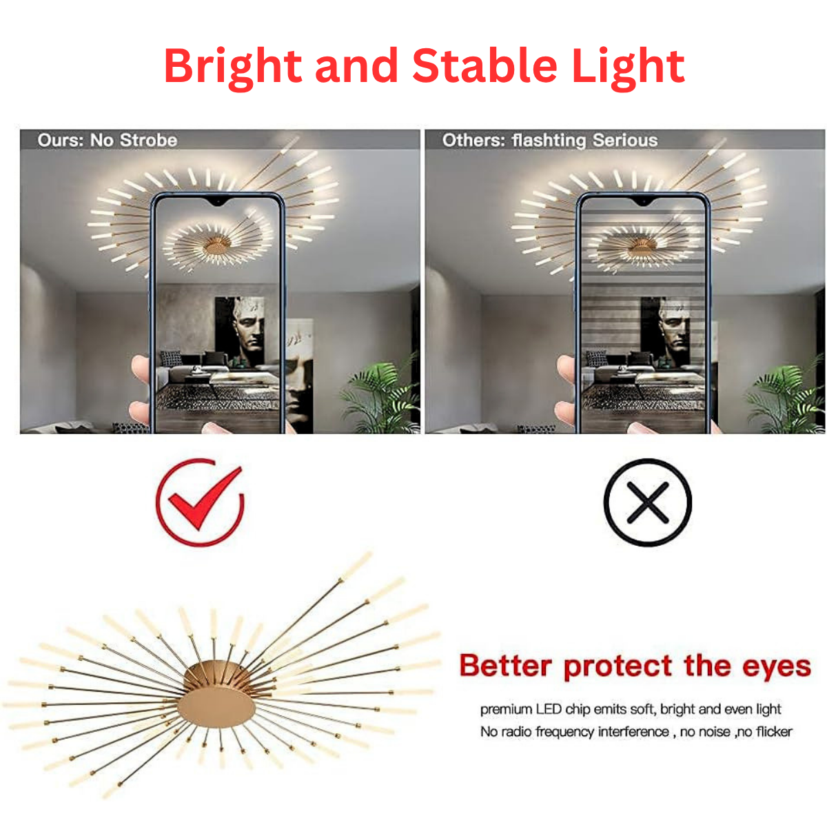 Plafonieră LED 112 W, Ø105 cm, aurie, Wi-Fi, 3 culori, dimabilă