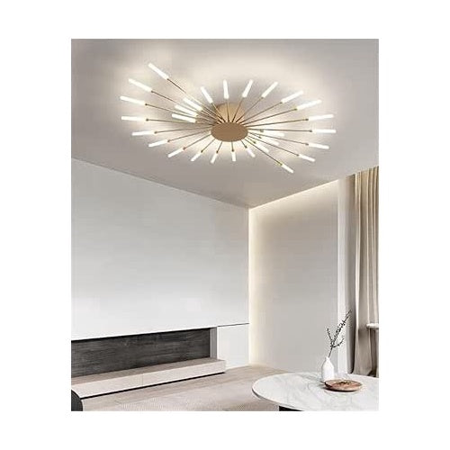 Plafonieră LED 112 W, Ø105 cm, aurie, Wi-Fi, 3 culori, dimabilă