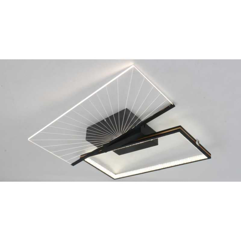 Plafonieră LED 50 cm, dimabilă, Wi-Fi, cu telecomandă, 3 culori de lumină