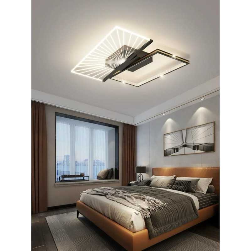 Plafonieră LED 50 cm, dimabilă, Wi-Fi, cu telecomandă, 3 culori de lumină