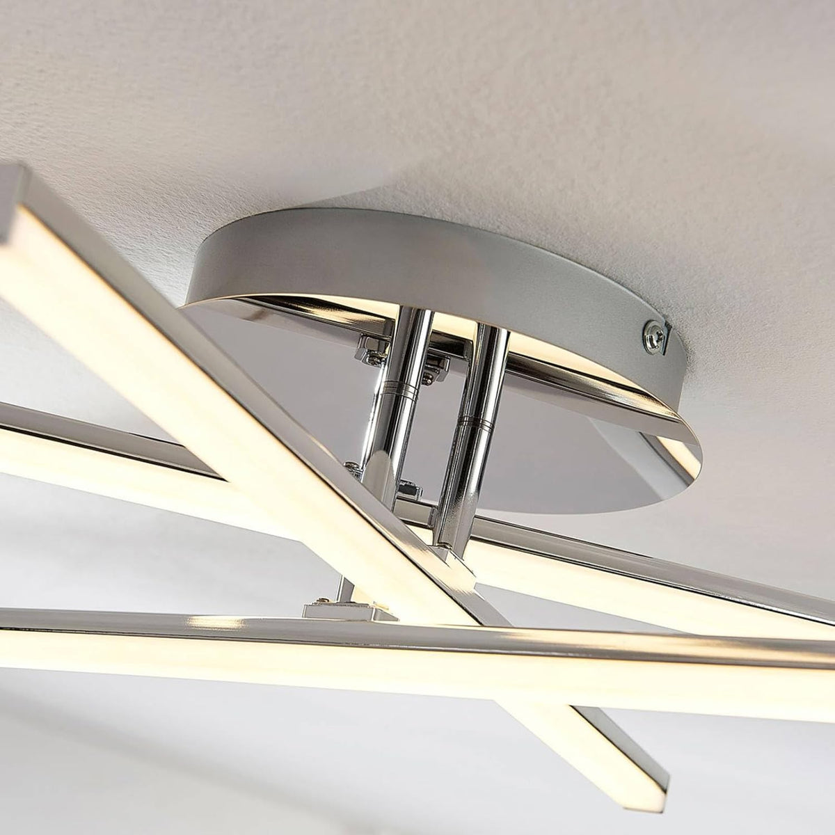 Plafonieră LED dimabilă, 82 cm, Wi-Fi, telecomandă, 3 culori de lumină