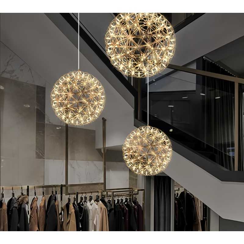 Plafonieră LED decorativă tip artificii, 42 W, Ø30 cm, 3 culori de lumină