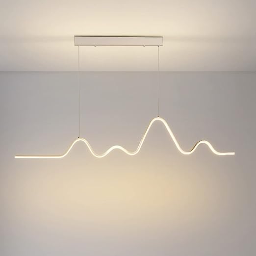 Plafonieră LED dimabilă WiFi, telecomandă, 64 W, 3000 lm, albă, 120 cm