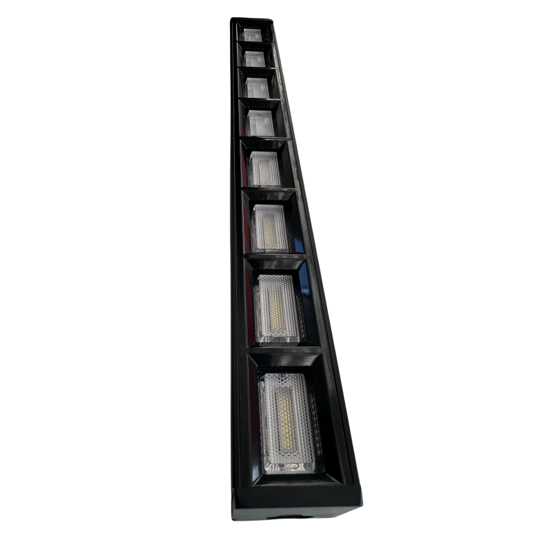 Tub LED 30 cm, 15 W, 1500 lm, lumină albă rece, negru