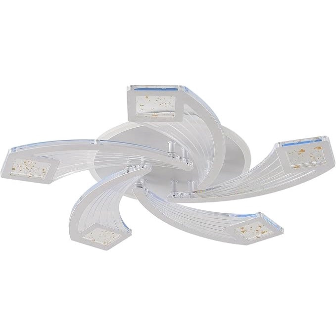Plafonieră LED cu 5 surse, dimabilă, Wi-Fi, telecomandă, 68 W, 3000 lm