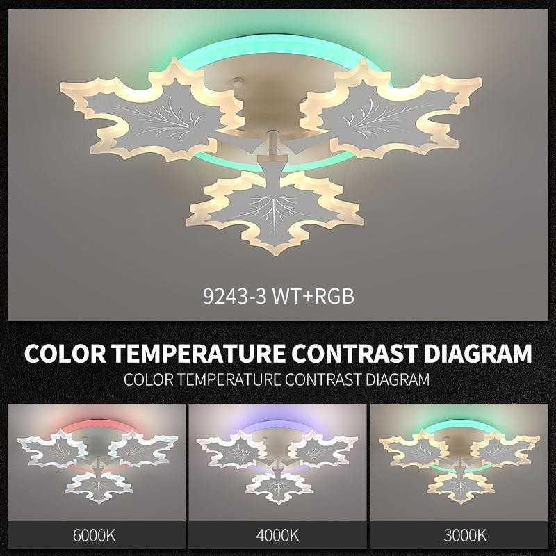 Plafonieră LED RGB dimabilă, Wi-Fi și telecomandă, Ø58 cm, 80 W