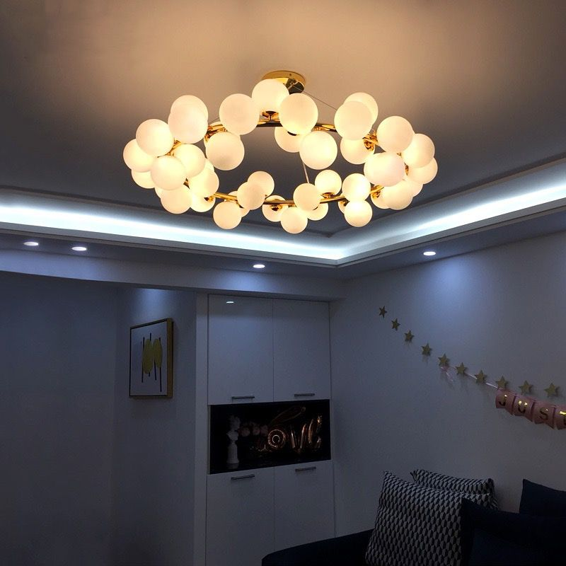 Pendul LED auriu, 25 W, 3 temperaturi de culoare, 45 cm
