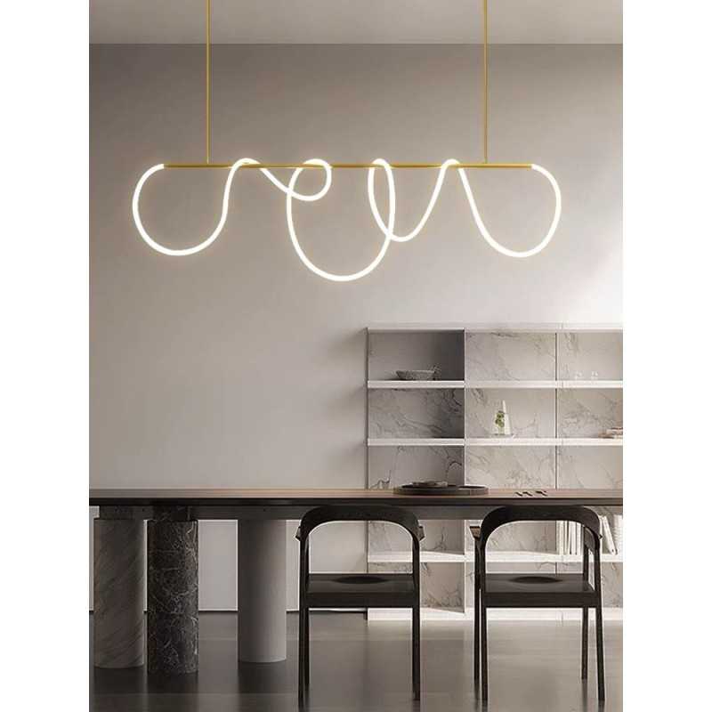 Plafonieră LED dimabilă, Wi-Fi, telecomandă, 150 cm, 120 W, 5000 lm