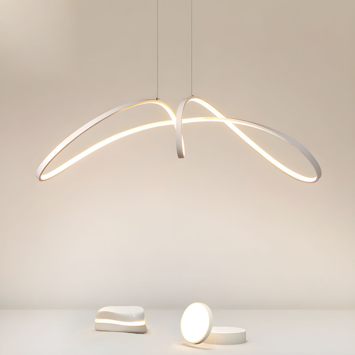 Plafonieră LED 108 W, 5000 lm, Wi-Fi, telecomandă, 3 culori, 93 cm, alb