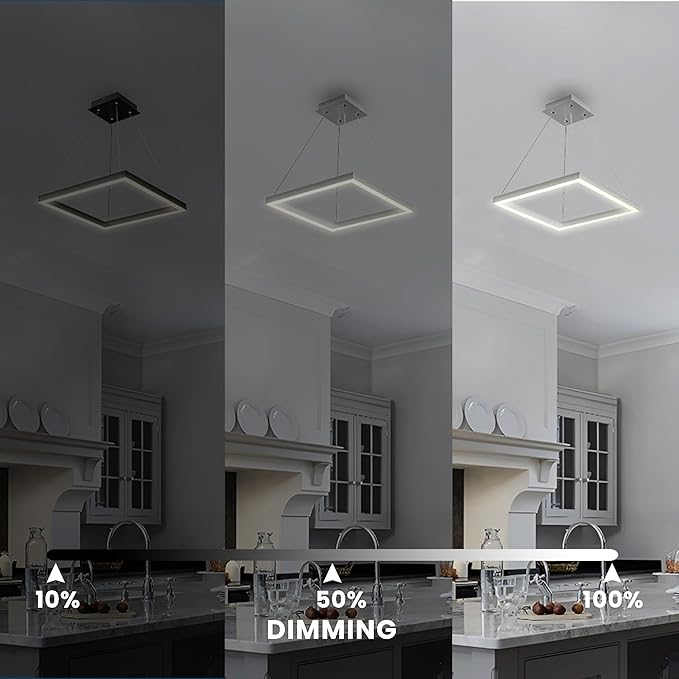 Plafonieră LED 112 W 50+30 cm, Wi-Fi, telecomandă, 3 culori, maro cafea