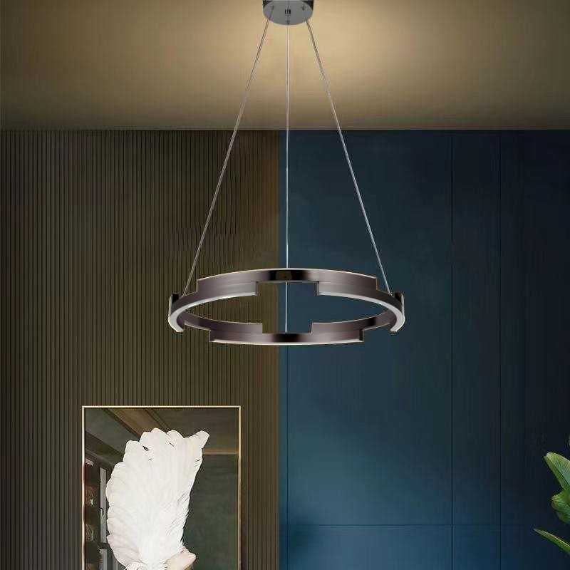 Plafonieră LED neagră 60 cm, Wi-Fi, telecomandă, 3 culori, dimabilă