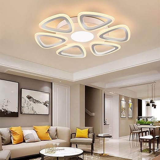 Plafonieră LED dimabilă Wi-Fi cu telecomandă, 3 culori, 3250 lm, 130 W