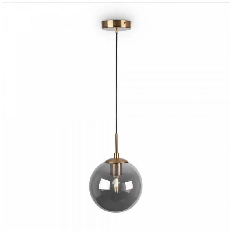Lampă suspendată E27 din metal mat și acril, 30 x 15 x 100 cm